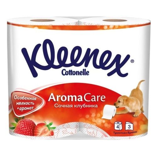 фото упаковки Kleenex Клубника Туалетная бумага