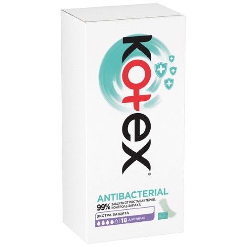 фото упаковки Kotex Antibacterial Прокладки ежедневные длинные