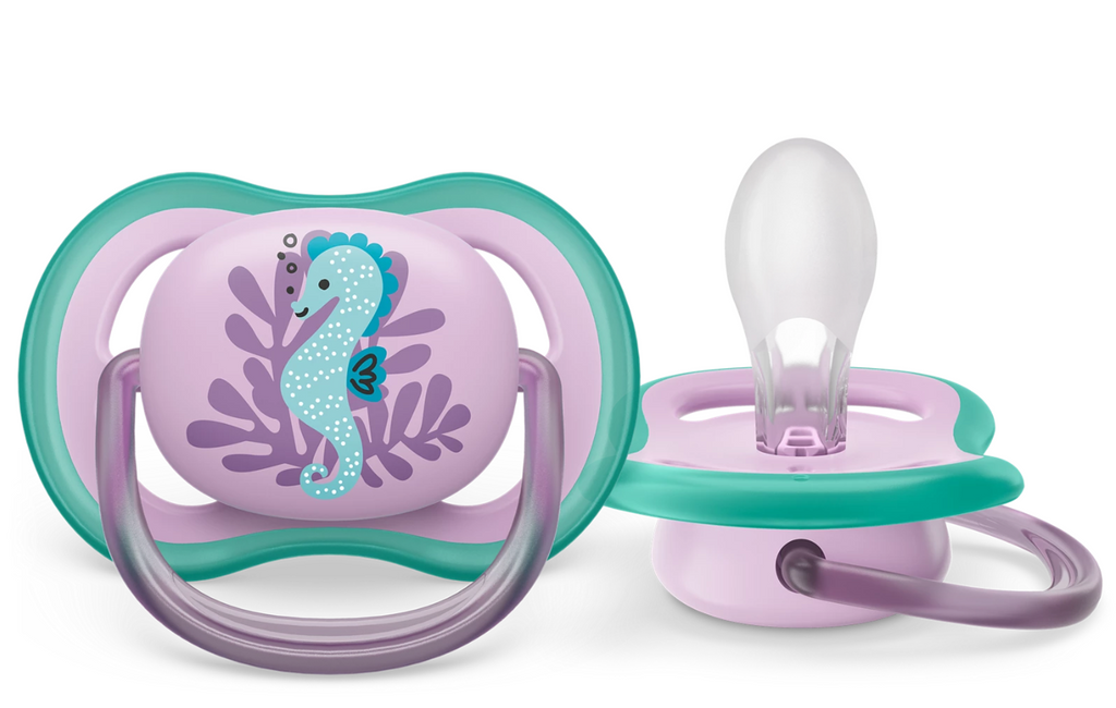 Philips Avent Ultra Air Соска-пустышка, SCF086/06, 6-18 мес, силиконовая ортодонтическая с футляром, 1 шт.