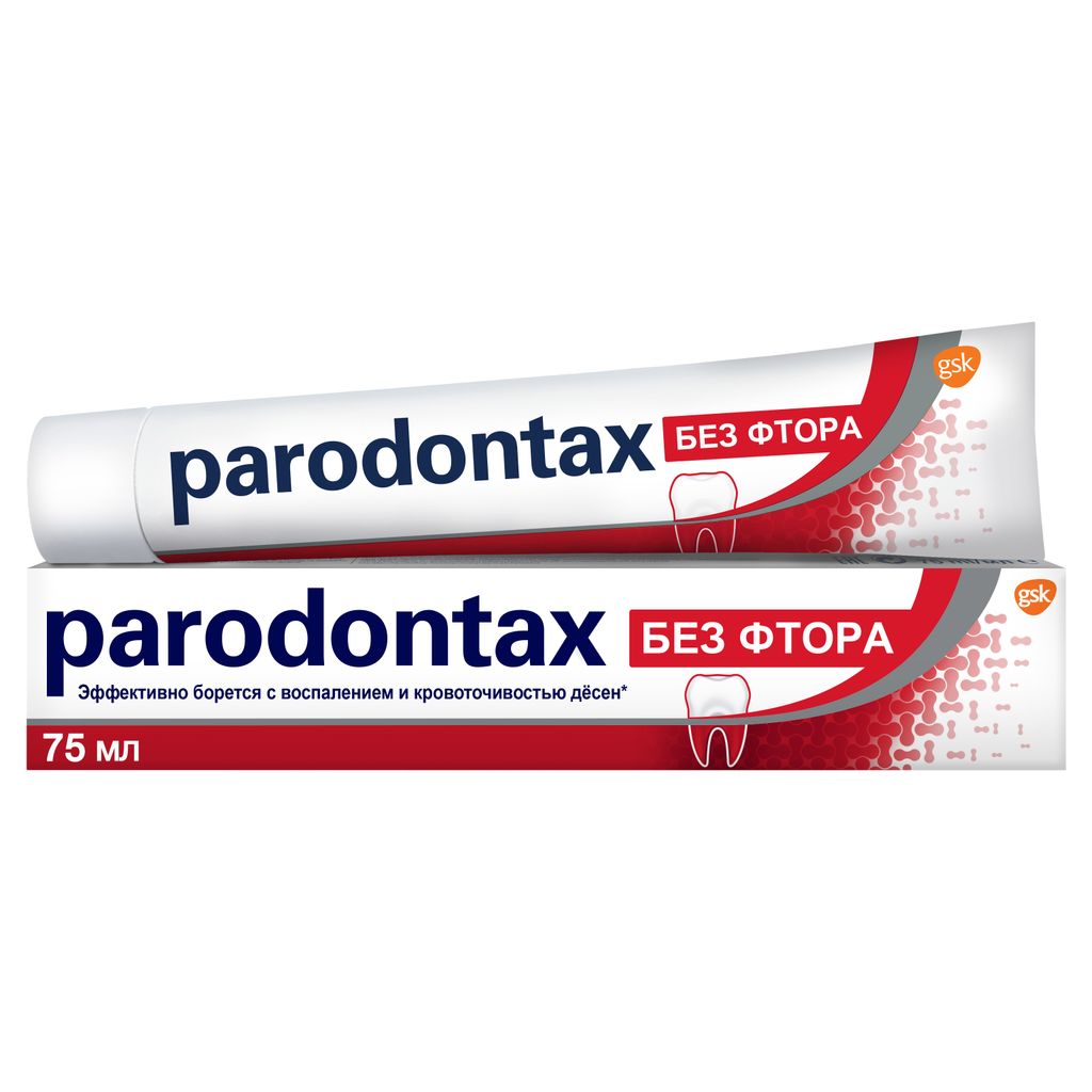 фото упаковки Parodontax зубная паста без фтора