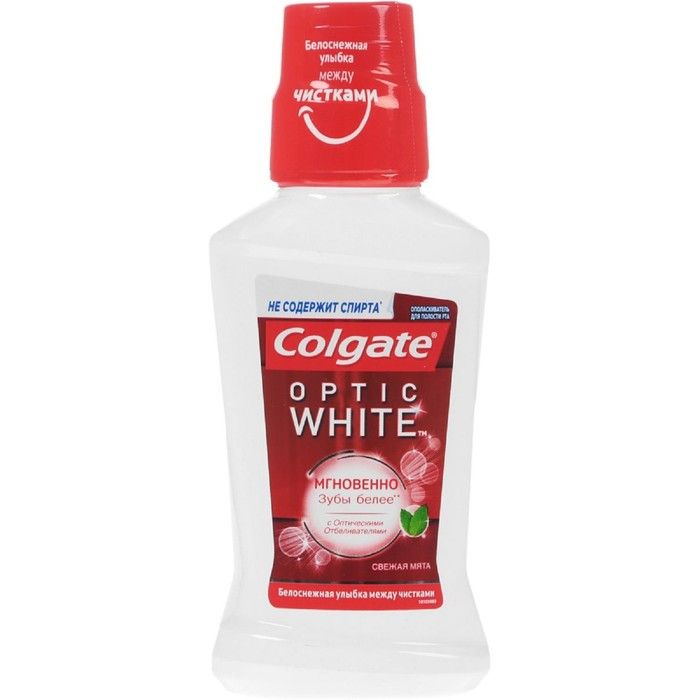 фото упаковки Colgate Optic White ополаскиватель для полости рта