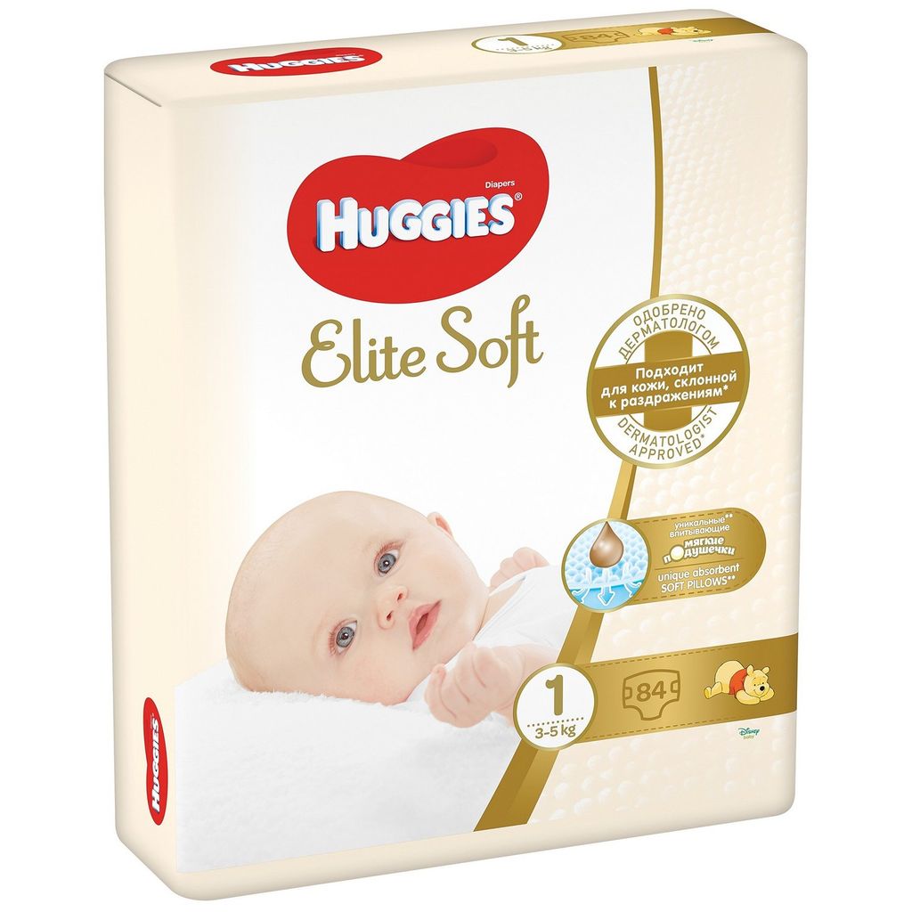 фото упаковки Huggies Elite Soft Подгузники детские 