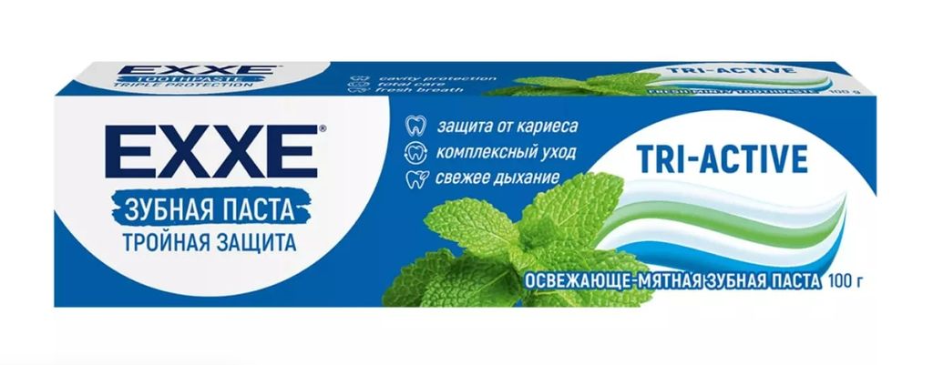 фото упаковки Exxe Зубная паста Тройная защита tri-active