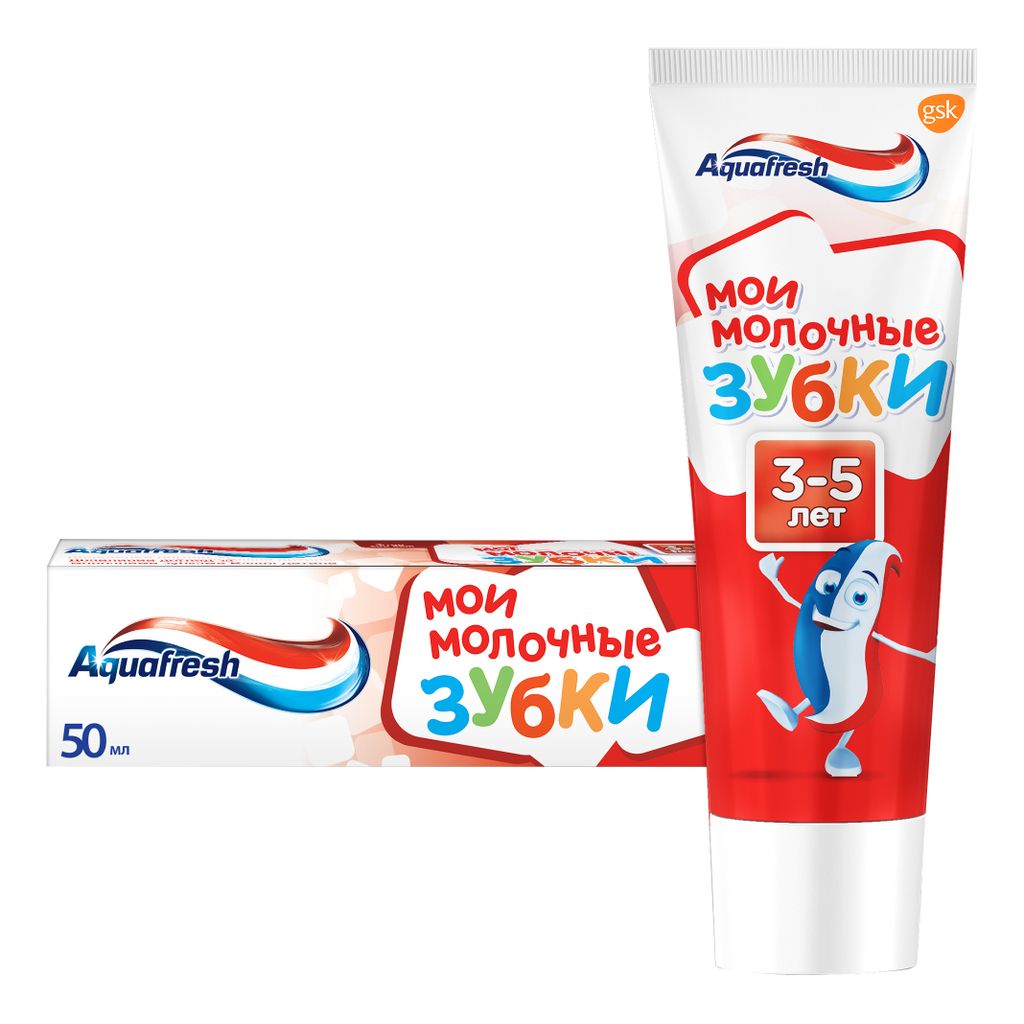 фото упаковки Aquafresh Мои молочные зубки Зубная паста от 3 до 5 лет