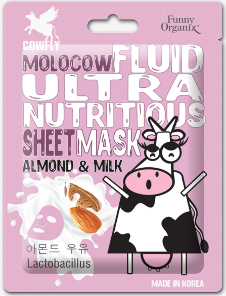 фото упаковки Funny Organix Almond Milk Ультрапитательная тканевая маска-флюид