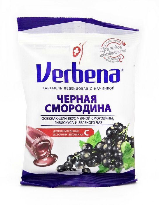 фото упаковки Verbena Черная смородина карамель с начинкой