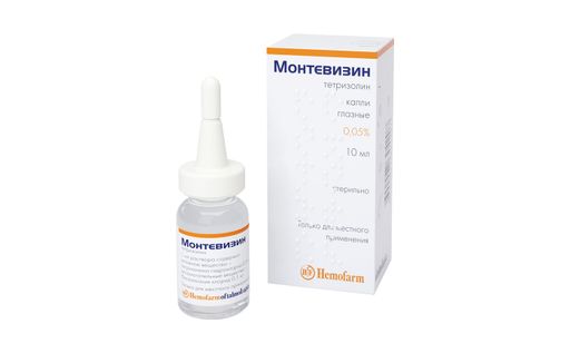 Монтевизин, 0.05%, капли глазные, 10 мл, 1 шт. цена