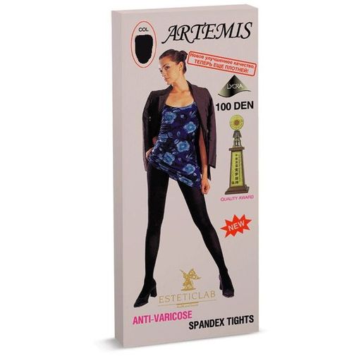 Artemis колготки антиварикозные, черного цвета, 100 DEN, 1 шт. цена
