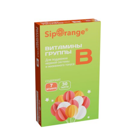 Siporange Витамины группы В, таблетки, 30 шт.