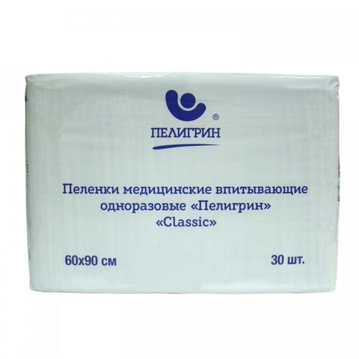 Пелигрин CLASSIC Пеленки впитывающие, 60х90, 30 шт. цена