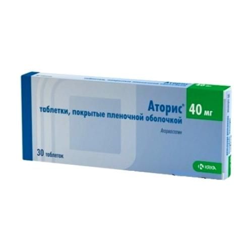 Аторис, 40 мг, таблетки, покрытые пленочной оболочкой, 30 шт. цена