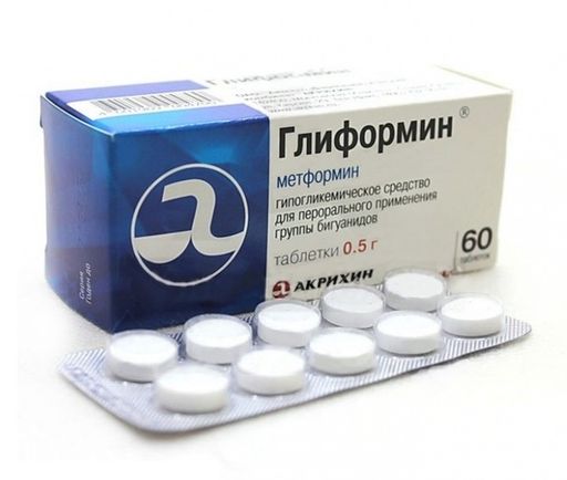 Глиформин, 500 мг, таблетки, 60 шт.