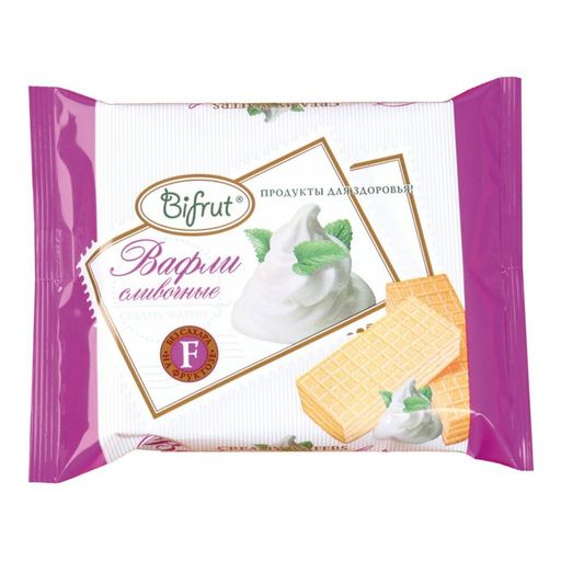 Bifrut Вафли сливочные, вафли, на фруктозе, 60 г, 1 шт.