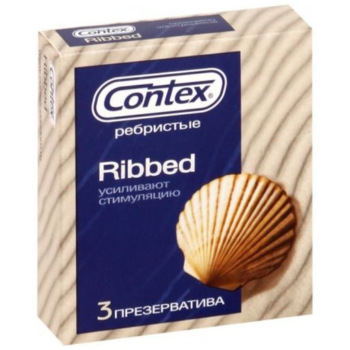 Презервативы Contex Ribbed, презерватив, с ребрами и пупырышками, 3 шт. цена