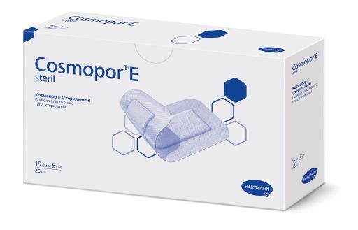 Cosmopor Е Повязка послеоперационная стерильная, 15х8см, 25 шт. цена