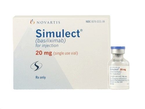 Симулект, 20 мг, лиофилизат для приготовления раствора для внутривенного введения, 1 шт.