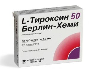 L-Тироксин 50 Берлин-Хеми, 50 мкг, таблетки, 50 шт. цена