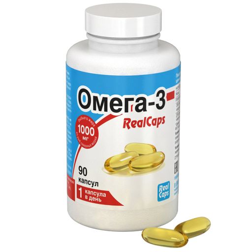 Омега-3 RealCaps, 1.4 г, 1000 мг, капсулы, 90 шт. цена