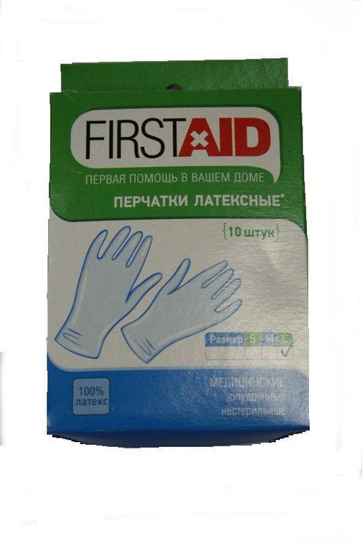 Ферстэйд перчатки смотровые нестерильные опудренные, L, 10 шт. цена