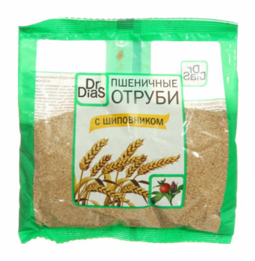 Dr.DiaS Отруби пшеничные, с шиповником, 200 г, 1 шт.