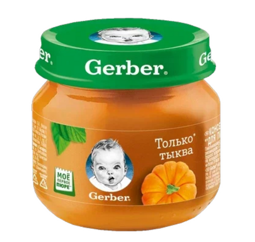 Gerber Пюре тыква, для детей с 5 месяцев, 80 г, 1 шт.